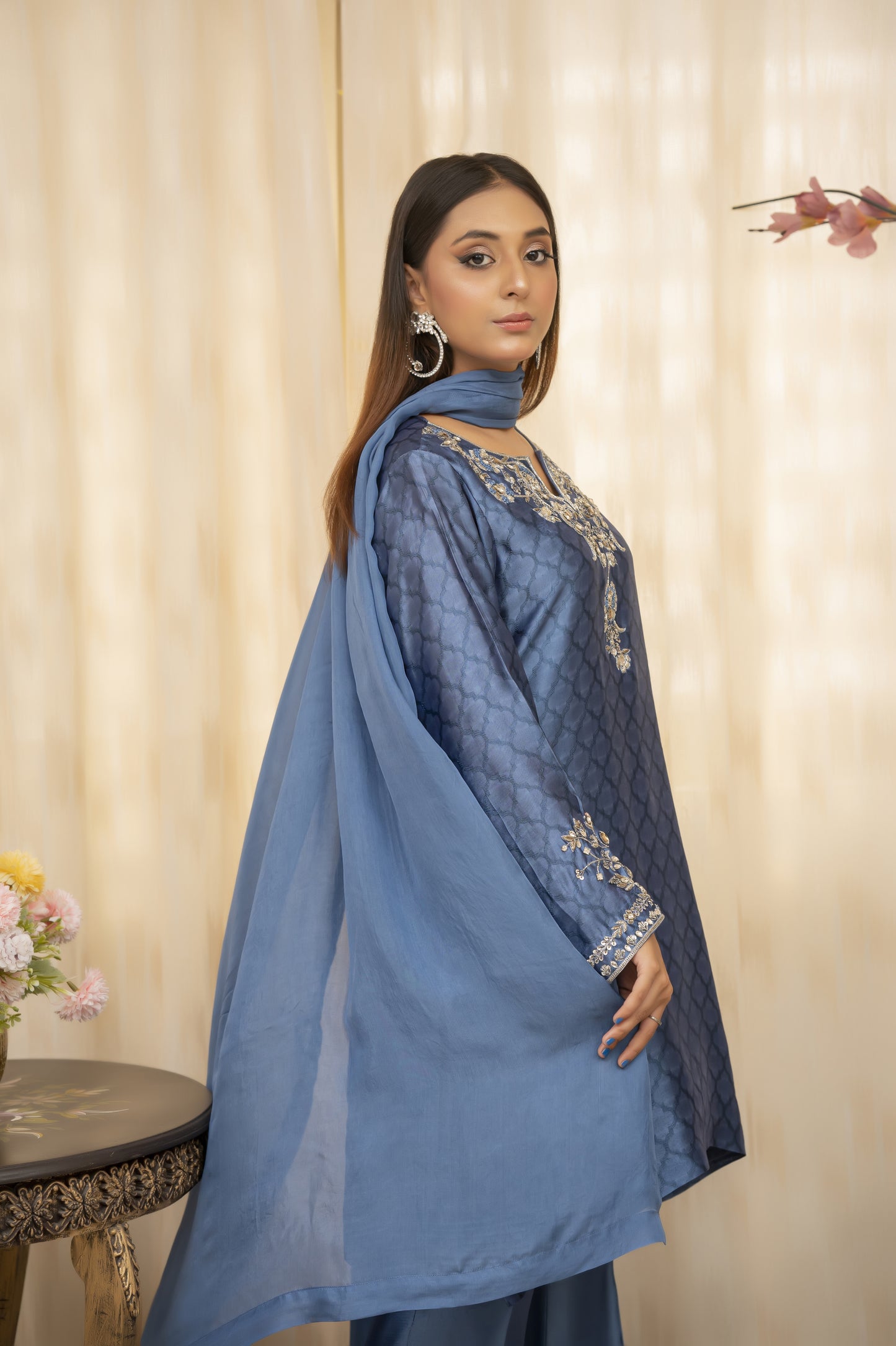 AZM - Blue Formal Co-Ords - 2 PCS