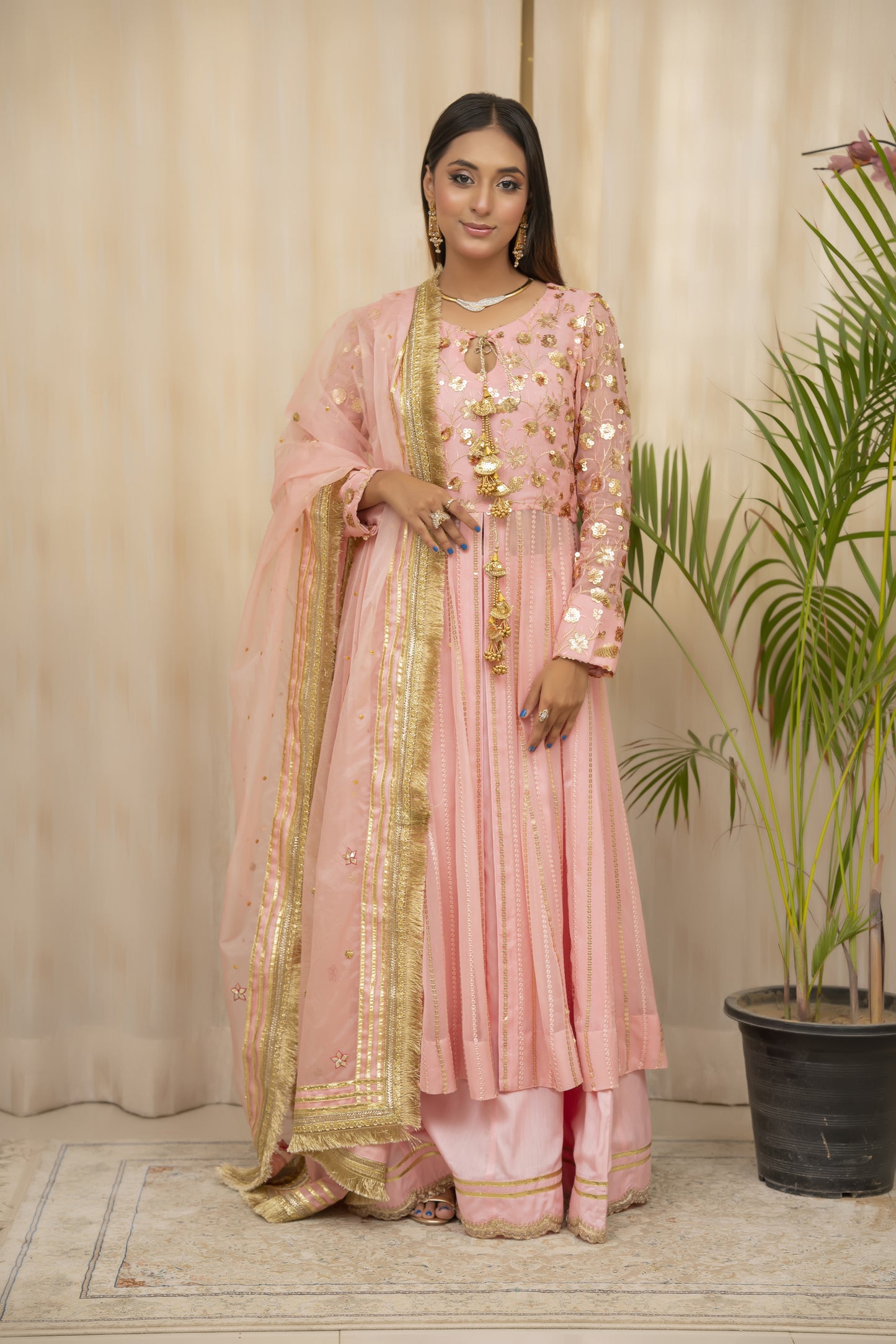 ASMIRA - Pink Lehenga Dress - 3 PCS