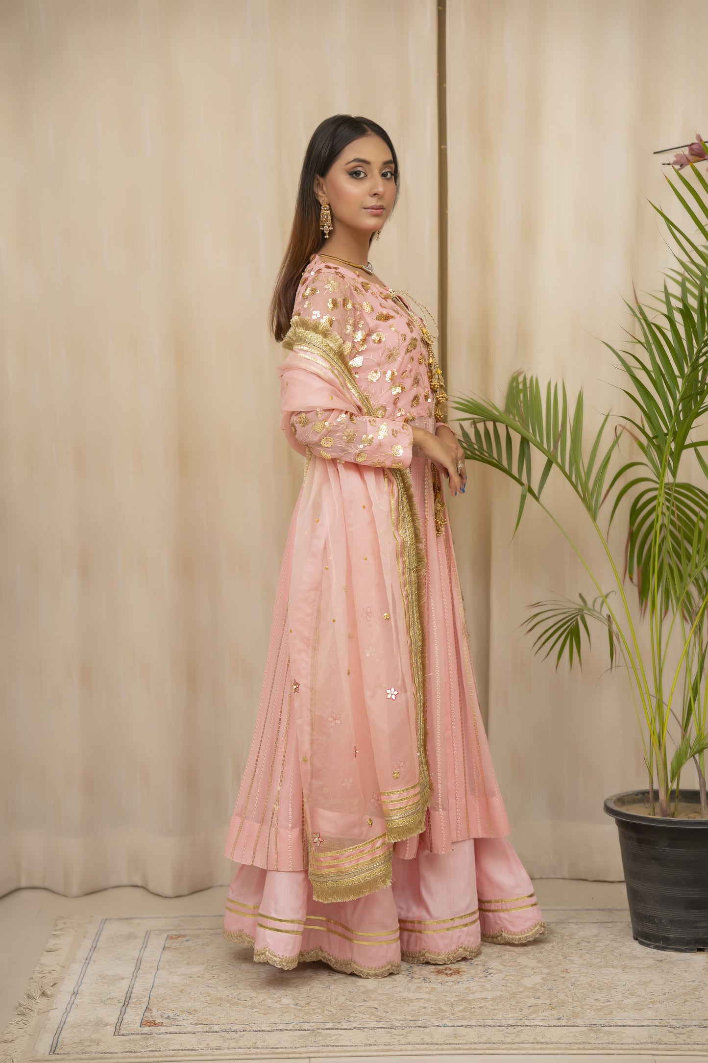 ASMIRA - Pink Lehenga Dress - 3 PCS