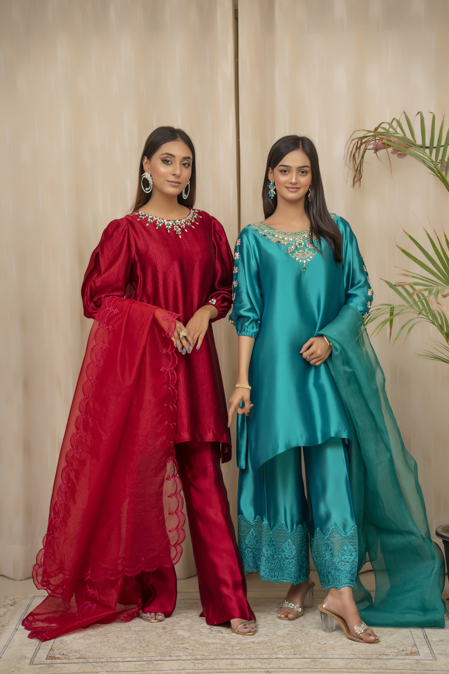 BASAR - Sea Green Formal Co-Ords - 2 PCS