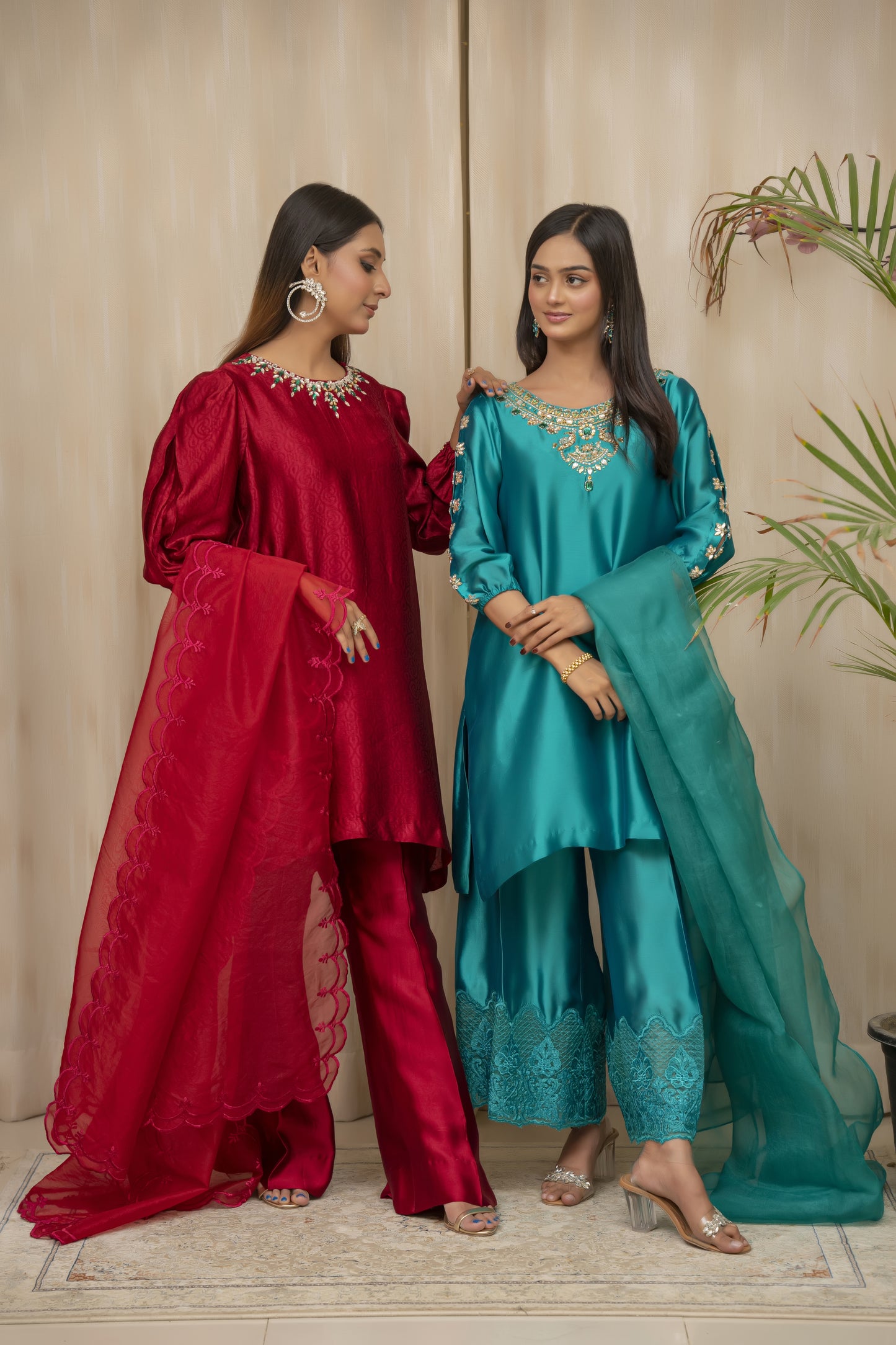 RAINA - Maroon Formal Co-Ords - 2 PCS