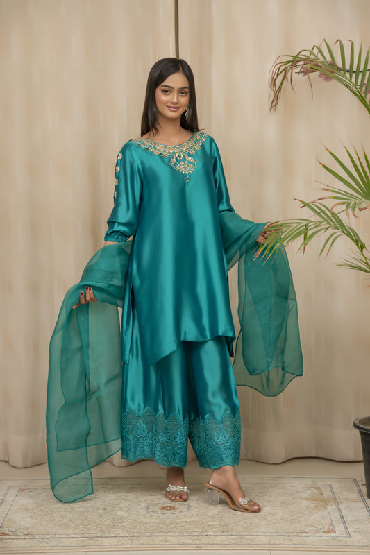 BASAR - Sea Green Formal Co-Ords - 2 PCS