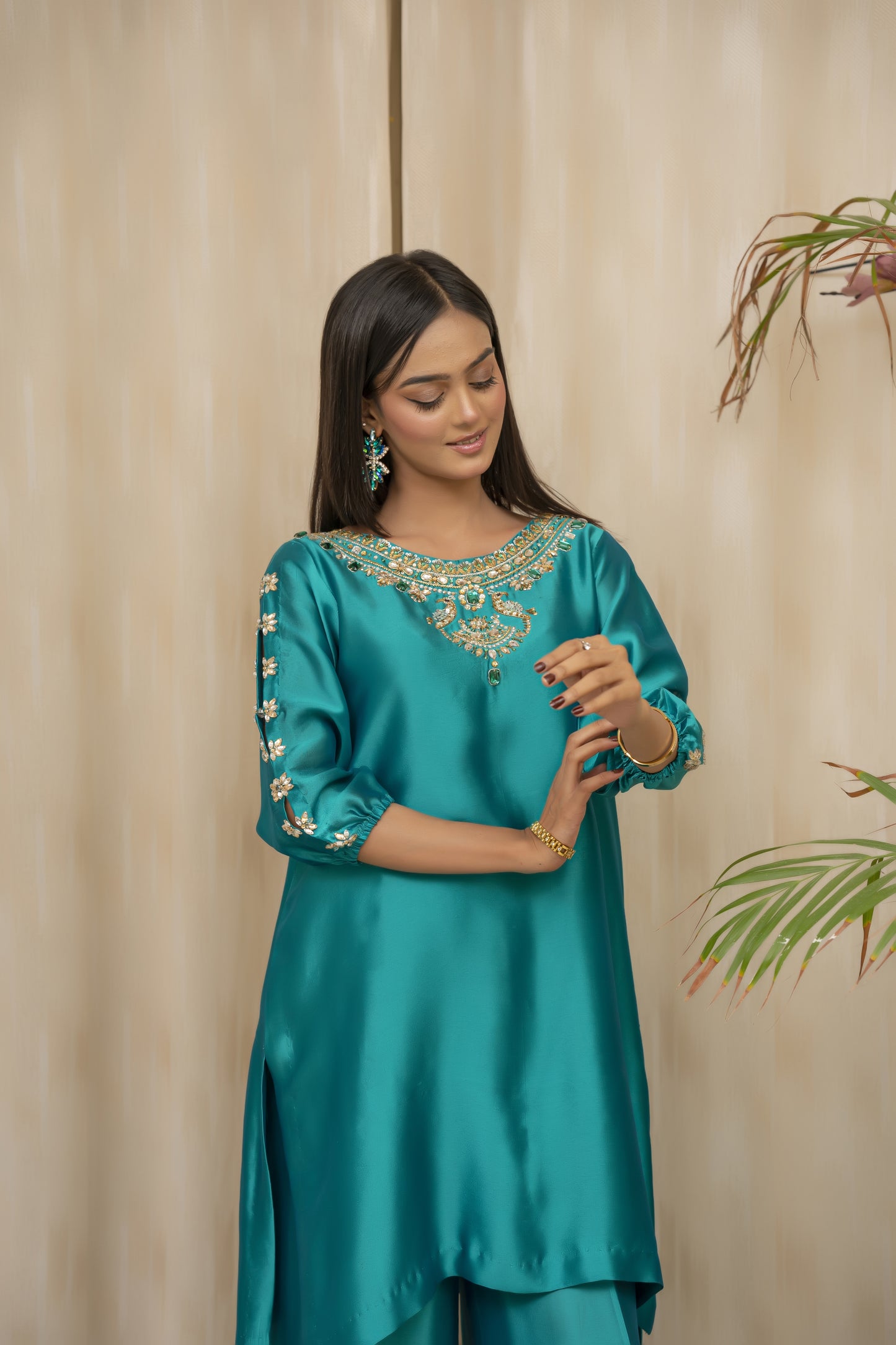 BASAR - Sea Green Formal Co-Ords - 2 PCS