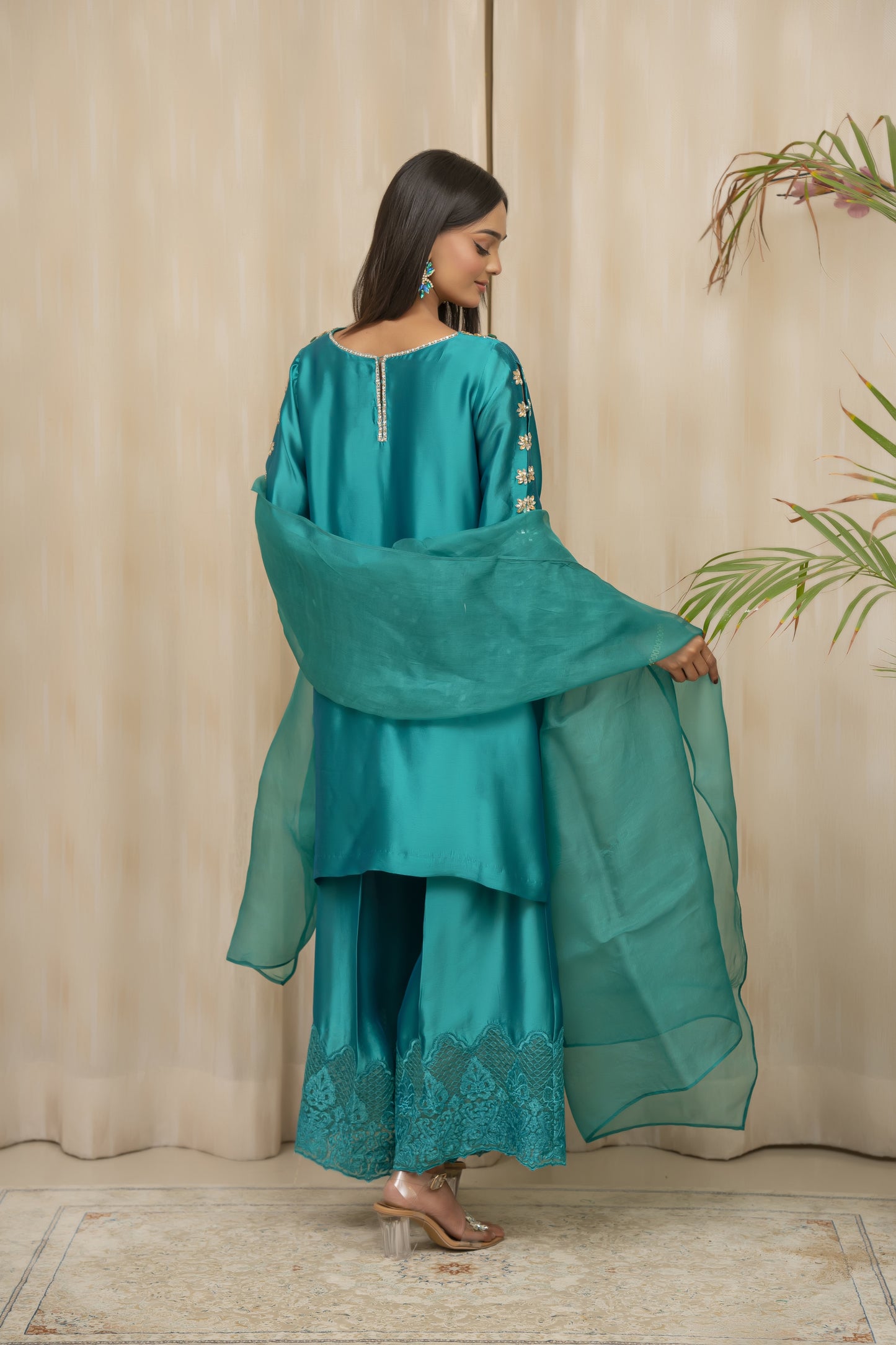 BASAR - Sea Green Formal Co-Ords - 2 PCS