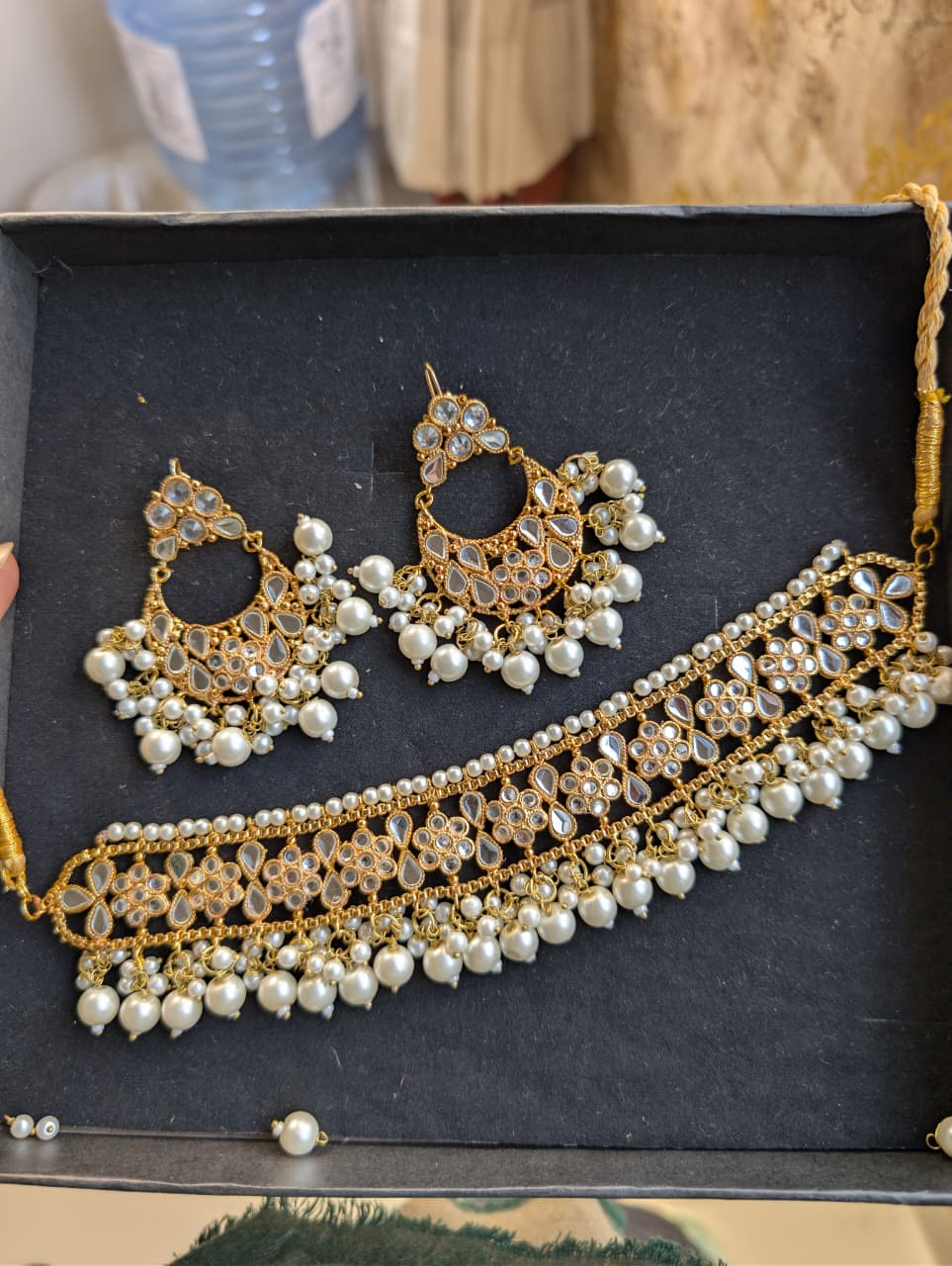 Classic Polki Pearl Choker Set